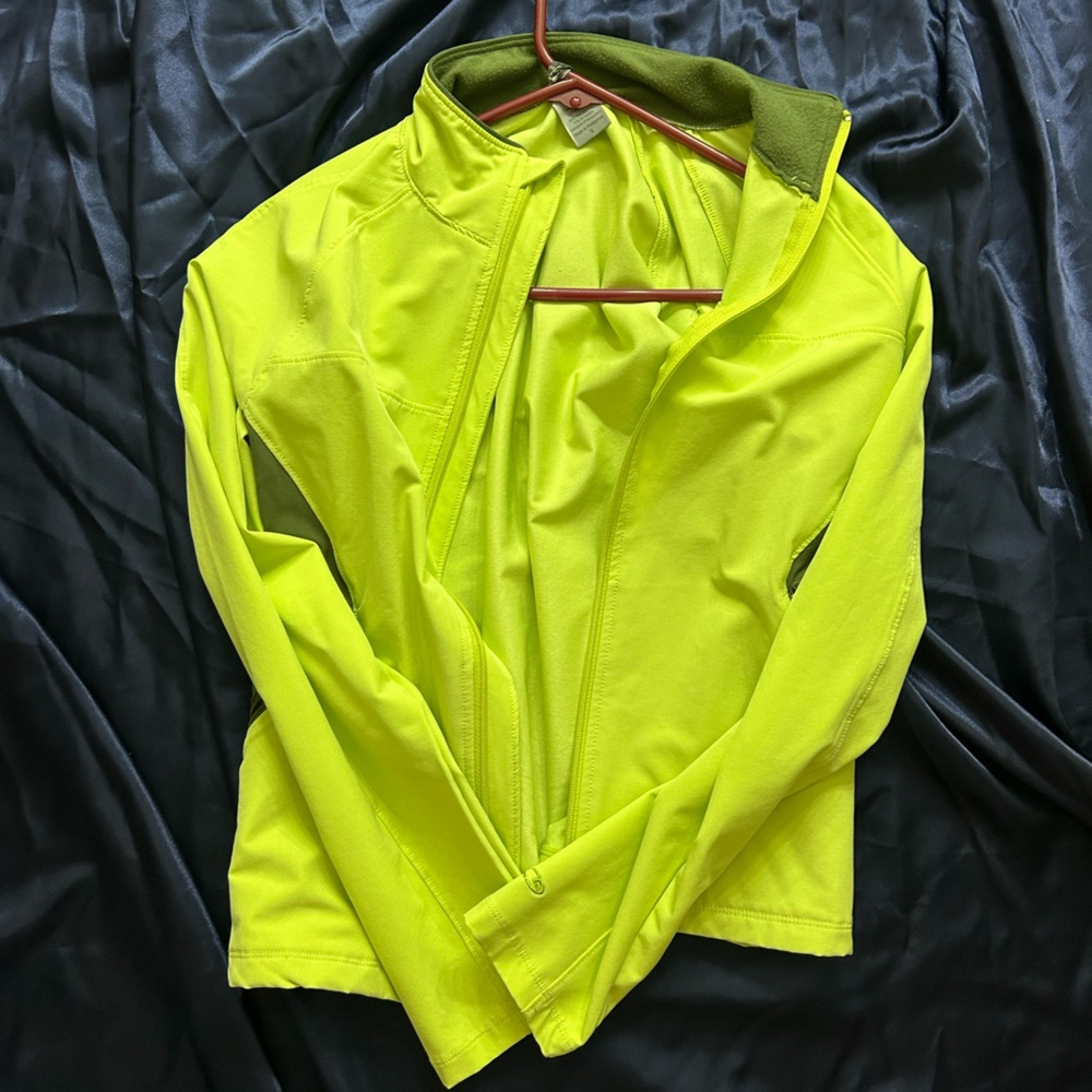Bright Yellow green Hooded Jacket